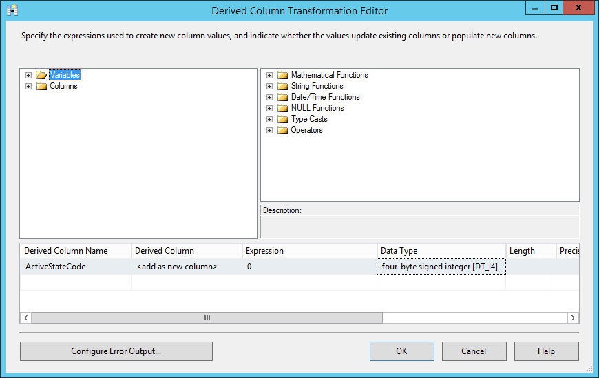 ActiveStateCode in Derived Column Component